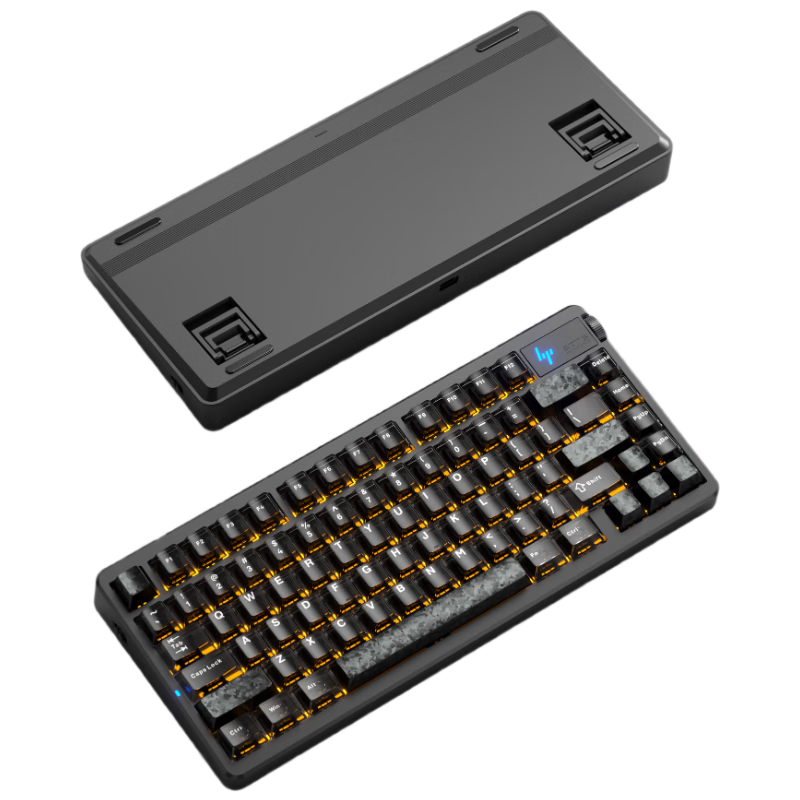 HP GT75 Mechanical Keyboard Wireless Wired Bluetooth Tri-Mode Gasket Custom Gaming Keyboard E-sports Computer Office 75-Key with Knob Black Samurai Strawberry Mint Switches