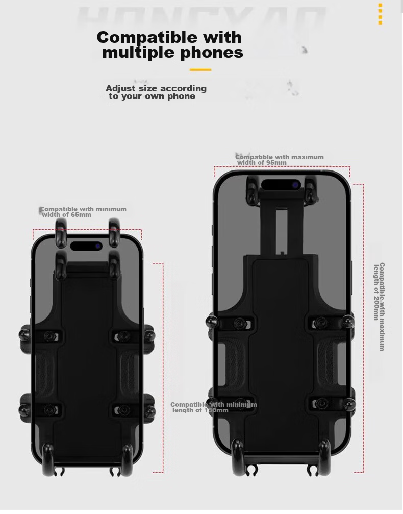 Dipuer Eight-Claw Electric Vehicle Phone Holder, Navigation Car Phone Mount, Motorcycle Mountain Bike Handlebar Fixed Phone Bracket, Handlebar Model 6