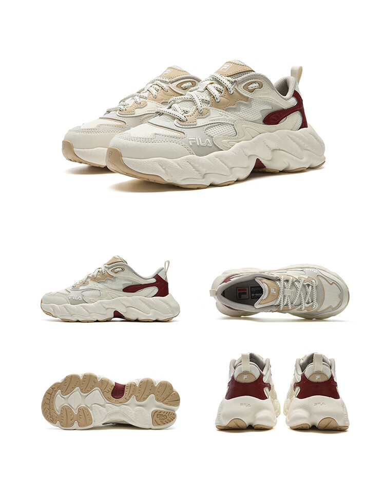 FILA Official Yang Mi Same Style Fern 2S Women's Dad Sneakers 2026 Spring Casual Platform Sports Shoes 34