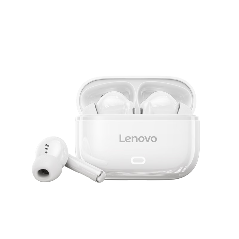 Lenovo Bluetooth Wireless Noise-Cancelling Semi-In-Ear Headphones High-Quality Sound Long Battery Life Sports Running EA269 Sakura White Official JD Self-Operated