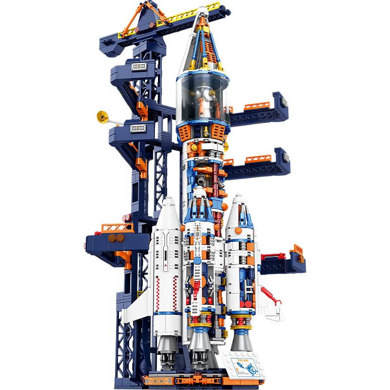 Building Blocks Chinese Aerospace Rocket Model Children's Toy 7-14 Years Puzzle Educational Gift for Boys Birthday