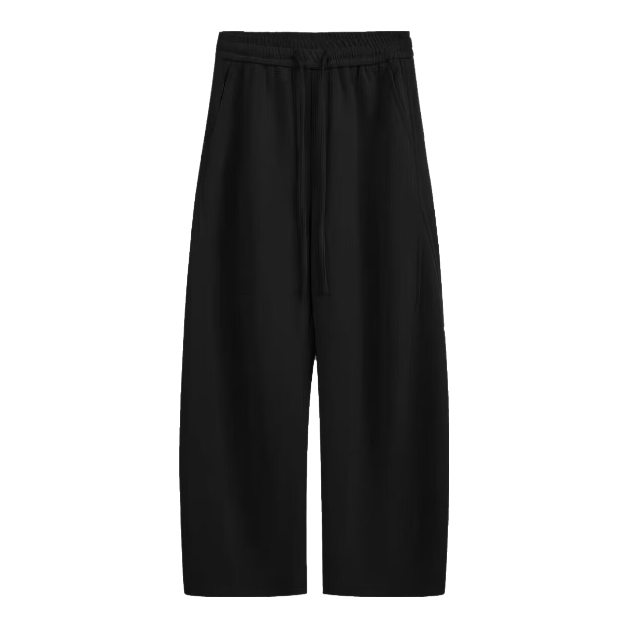 ICH MODE Women's American Style Casual Pants Spring Autumn New Sports Sweatpants Loose Straight-Leg Versatile Wide-Leg Pants Black L