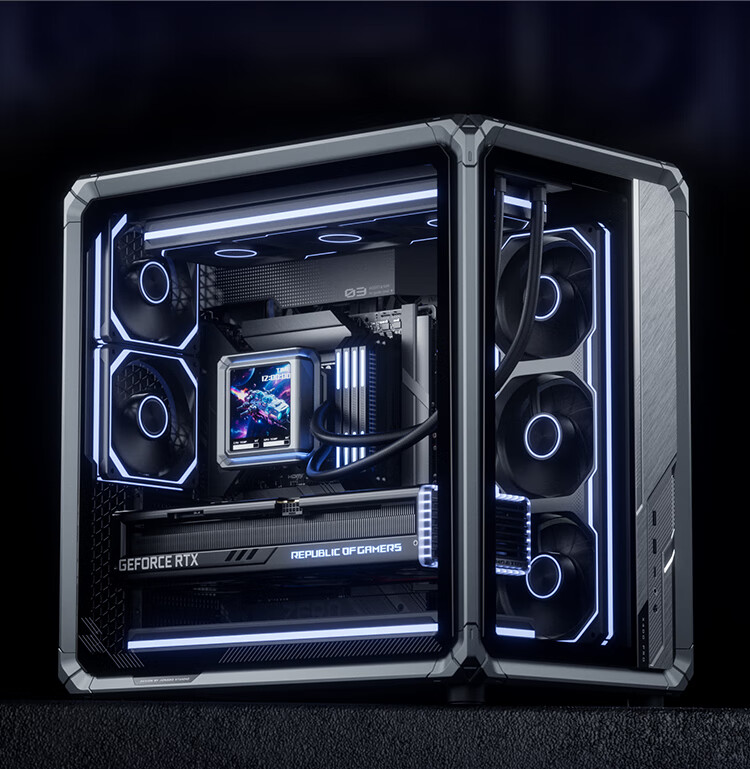 JONSBO XA-360BR Shadow Blade Black Reverse Blade 12CM*3 Case Fans (Dual Frame Lighting/Color Block Splicing/Triple Unit/RGB Sync/PWM Male and Female Connectors) 3