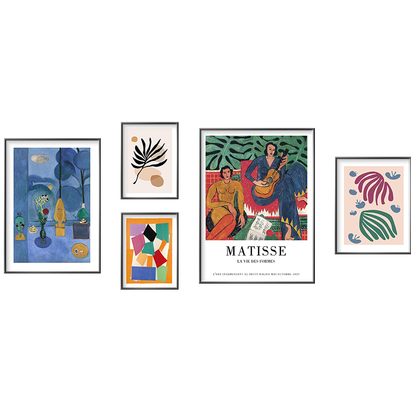 Long Time No See Matisse Living Room Decorative Painting Niche Art Sofa Background Wall Beast Style Abstract Combination Hanging Painting