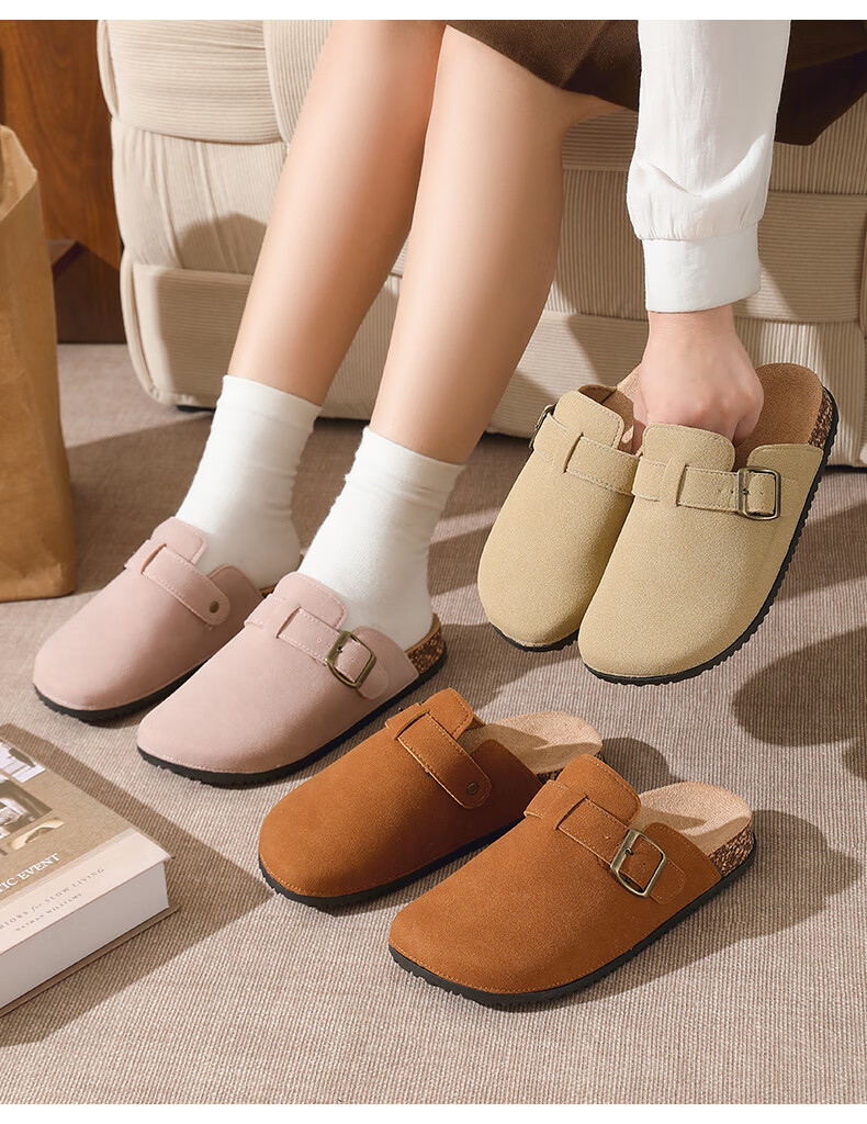 YUZHAOLIN Spring Summer Autumn Women's Birkenstock Style Faux Leather Slip-On Mules YF002 15