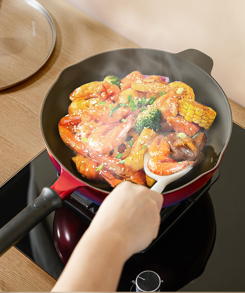 Joyoung 32cm Titanium Non-Stick Frying Pan for Home Cooking Compatible with Induction and Gas Stoves 1