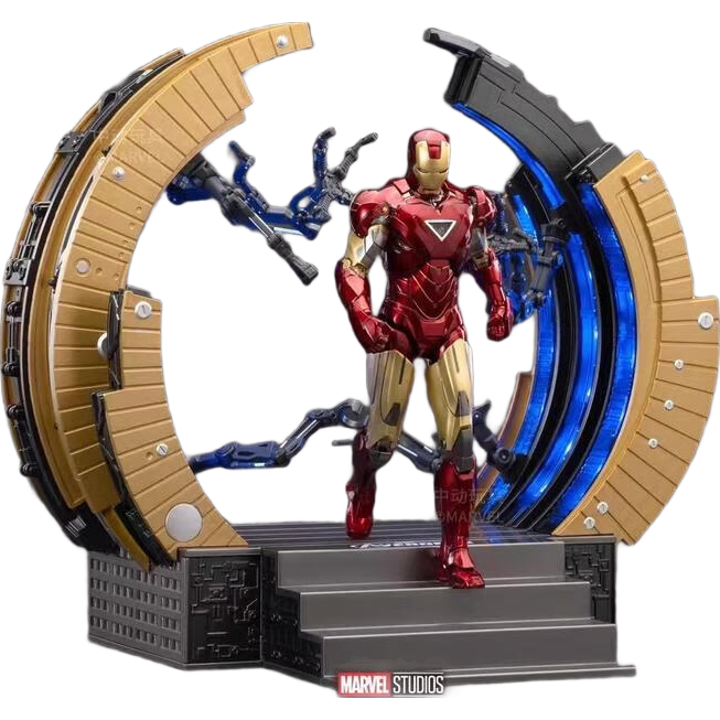 Marvel Iron Man MK6 Action Figure with Rotating Armor Set, Articulated Joints, Toy Model Display Piece, Birthday Gift