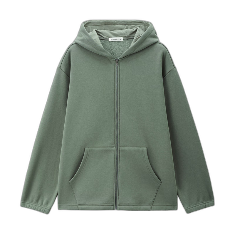 Giordano Men's Hooded Sweatshirt Autumn Winter Fleece Thickened Kangaroo Pocket Loose Pullover 18075812