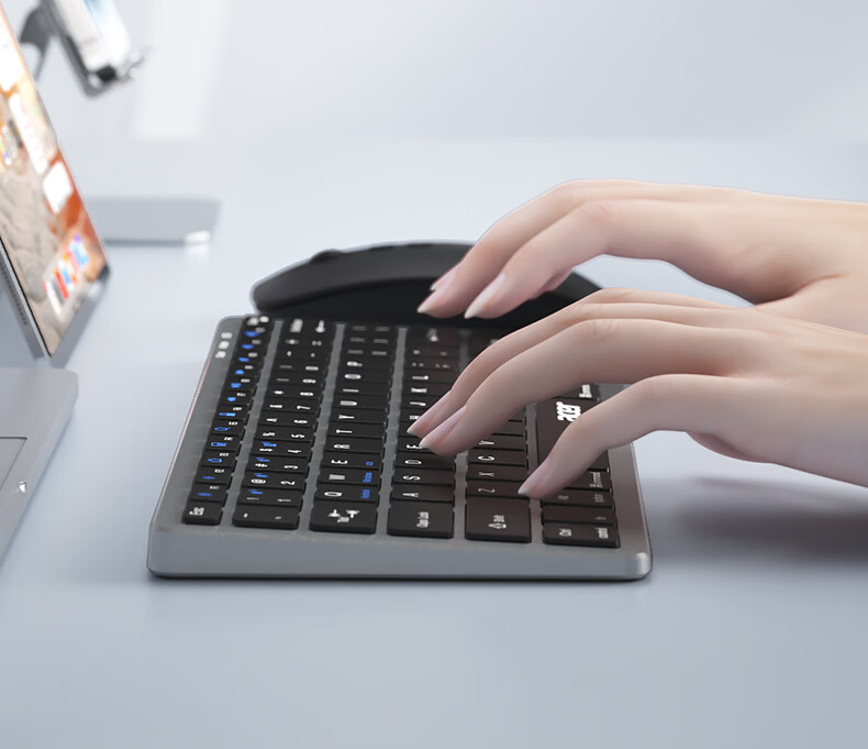 Acer Wireless Bluetooth Dual-Mode Keyboard OKW215/OKW281 Slim Ergonomic Office Home Business Computer Laptop Mobile Tablet Universal Gray White 12