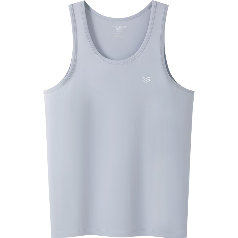 THREEGUN Men's Vest [Craftsmanship Series] 80s High-Count Long-Staple Cotton Antibacterial Mite-Resistant Crew Neck Sleeveless Sports Base Layer Shirt