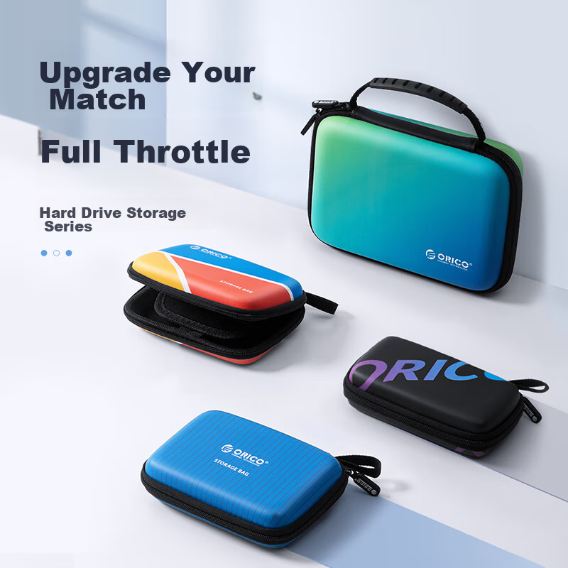 ORICO Multifunctional Digital Storage Pouch, 2.5-Inch Hard Drive Case/data Cable/power Bank/USB Flash Drive/HUB Organizer Storage, Waterproof And Shockproof Protective Case HXC25