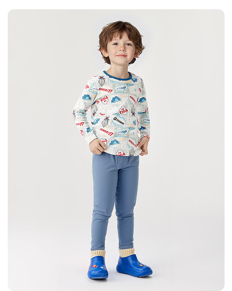 Balabala [balaOne] Boys' Thermal Pants 2026 Spring Sleepwear Leggings 2-Pack 15
