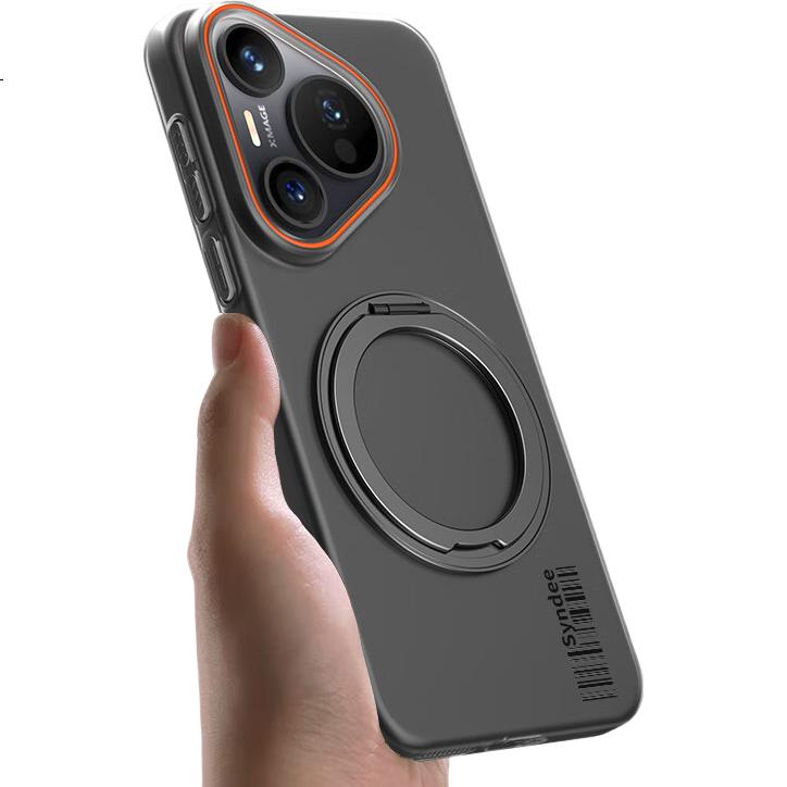 Чехол для Huawei Pura70 Baozou с магнитной подставкой, противоударный, матовый черный