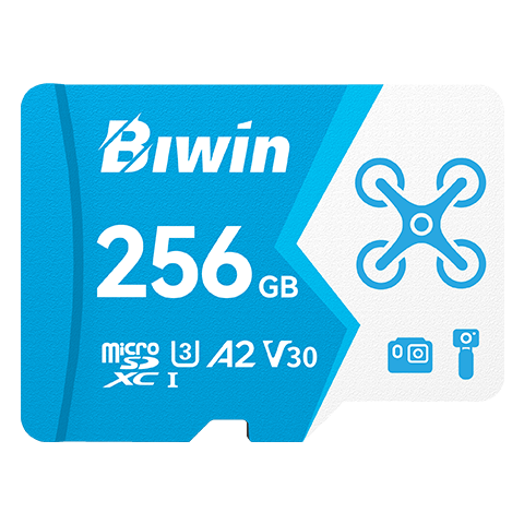 BIWIN 256GB TF (MicroSD) Memory Card U3 V30 A2 4K MS160 Storage Card, Read Speed 160MB/s, Compatible with Drones/Action Cameras/Switch/Monitors