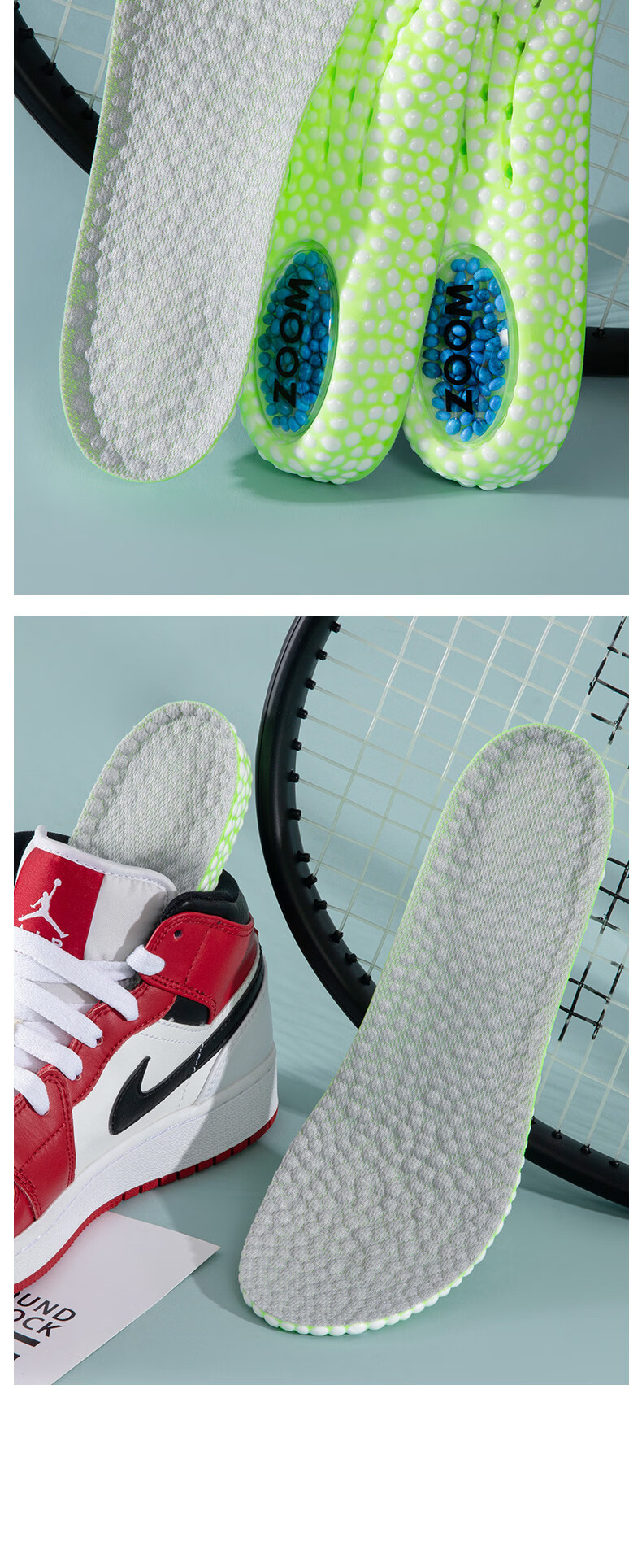 JVBV Boost Popcorn Cushion Height Increase Insoles for Men, Sports Shock Absorption, Comfortable Standing, -2.5cm, Model 4142 9