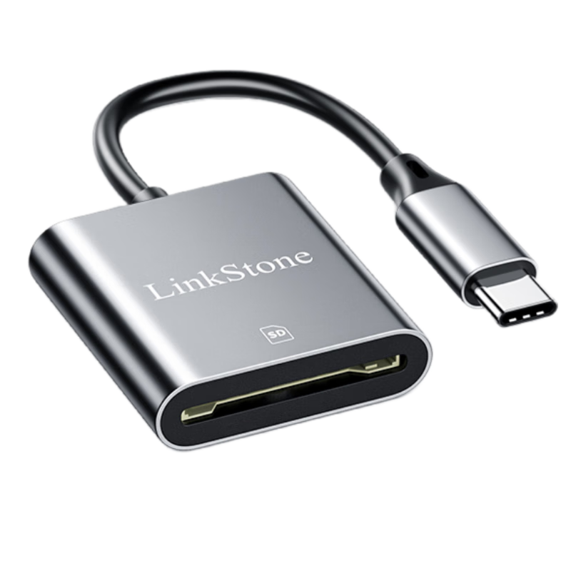 LinkStone Type-C Apple 16 Card Reader, USB-C Multifunctional SD/TF Two-In OTG Card Reader, IPone15 Dash Cam, DSLR Surveillance, Mobile Phone Camera Memory Card