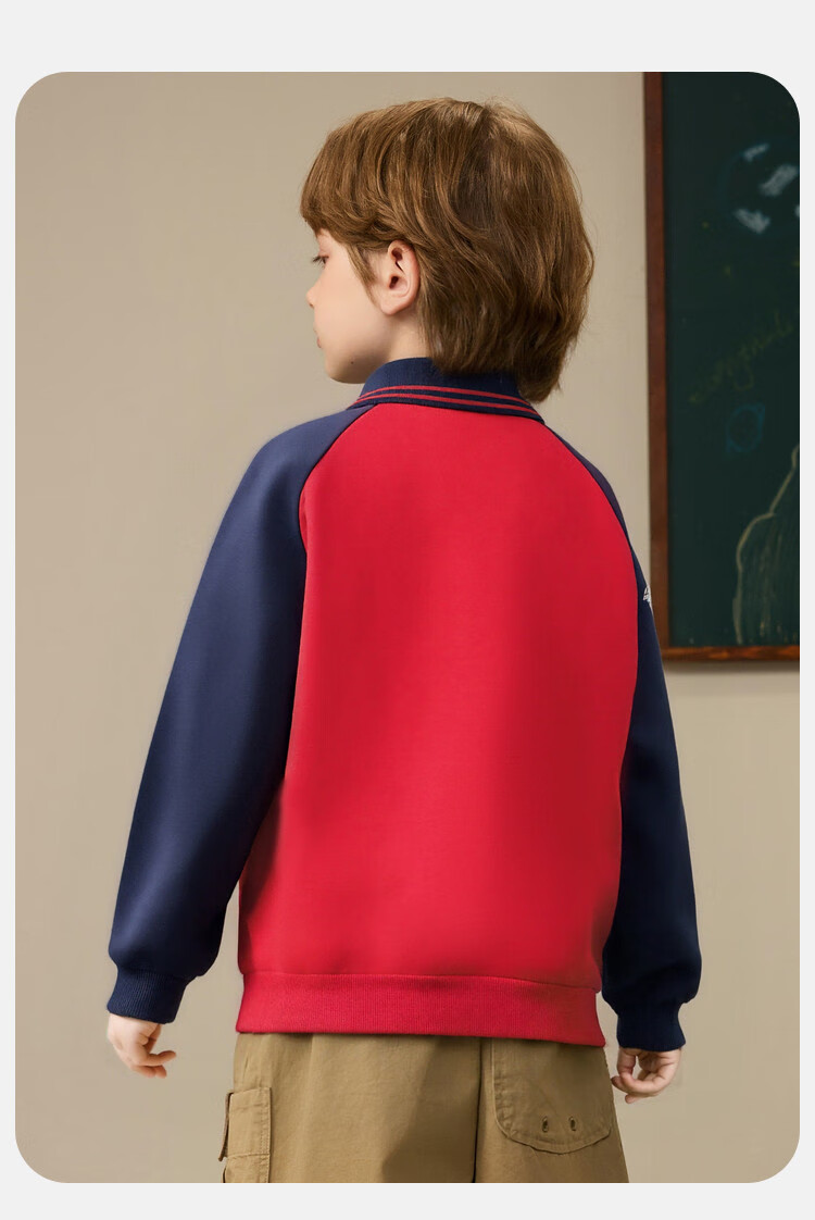 ASK JUNIOR Kids Sweatshirt Boys Spring Polo Collar Colorblock Base Shirt School Style Top 110 9