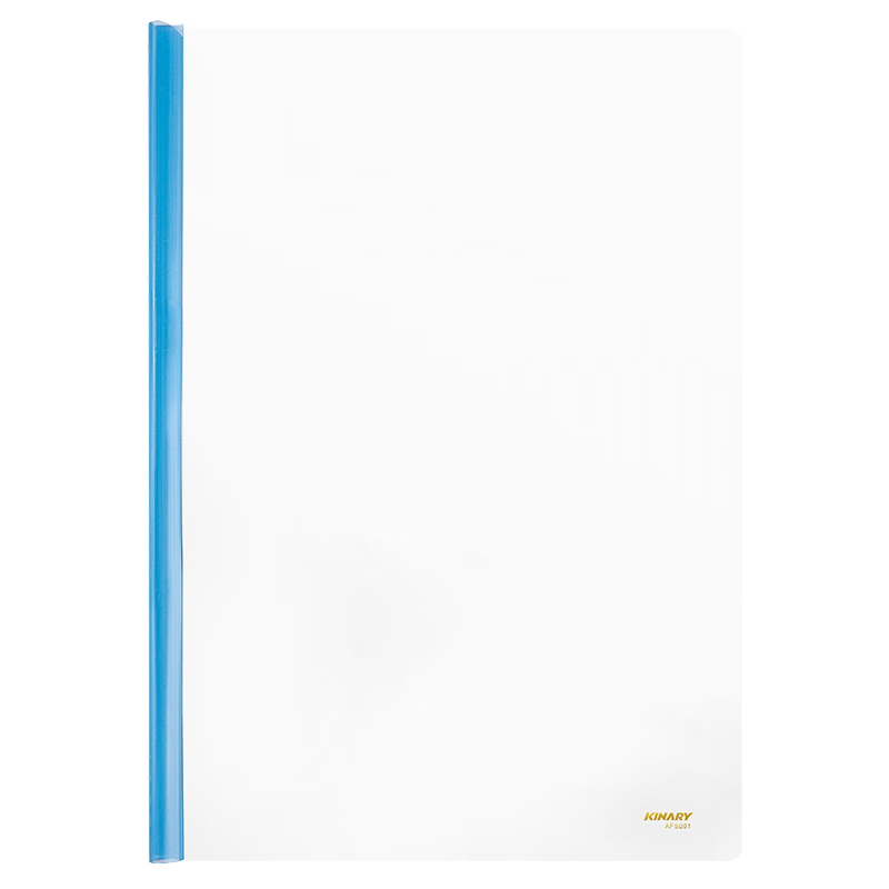 Jindeli 10 Pieces/7mm Transparent Pull Rod Folder, Report Folder, Document Folder, A4 Pull Rod File Folder, Resume Folder, Student Exam Paper Storage Organizer, Blue AF5001