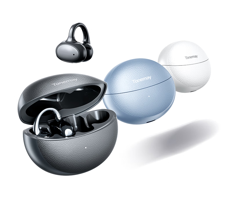 Tangmai Q5 Open-Ear Clip Bluetooth Bone Conduction Wireless AI Translation Sports Running Sweatproof Gaming Low Latency Long Battery Life Noise Cancelling Valentine's Day New Year White 2