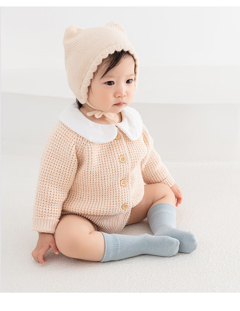 Five Cotton Flowers Children's Socks Spring Summer Combed Cotton Solid Color Baby Socks Seamless Soft Cuff 100% Cotton Mid-Calf Socks Class A 5