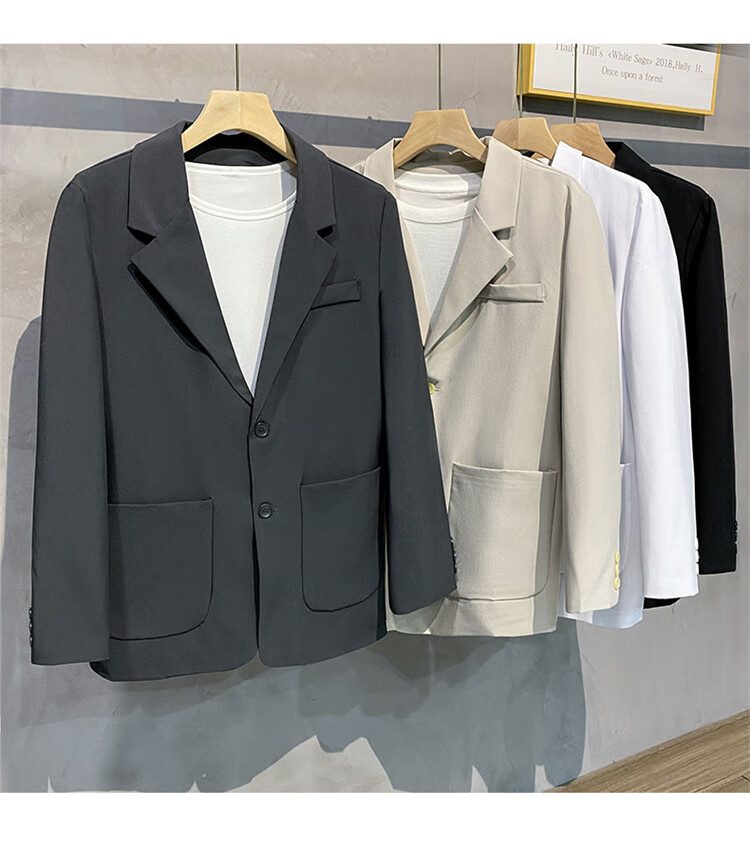 RED DRAGONFLY Men's Business Commuter Suit Jacket High Elastic Comfortable Versatile Simple Lapel Formal Blazer Black M 12