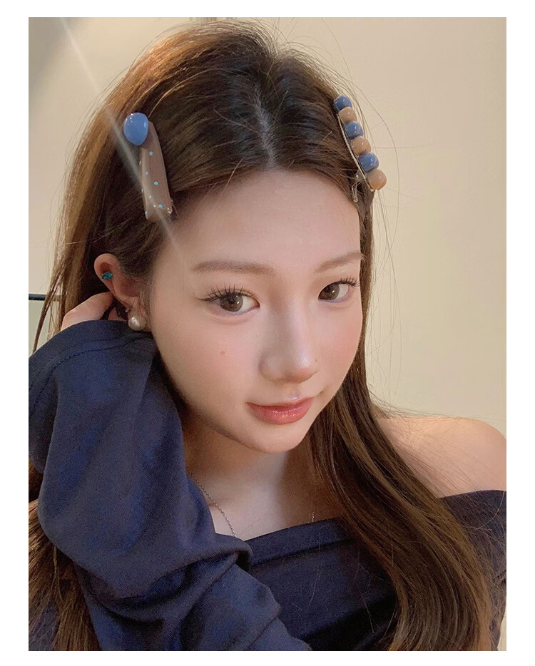 CHIMERA Colorblock 2-Piece Playful Heart Polka Dot Side Clip Bang Hairpin Duckbill Clip Birthday Gift for Girls 6