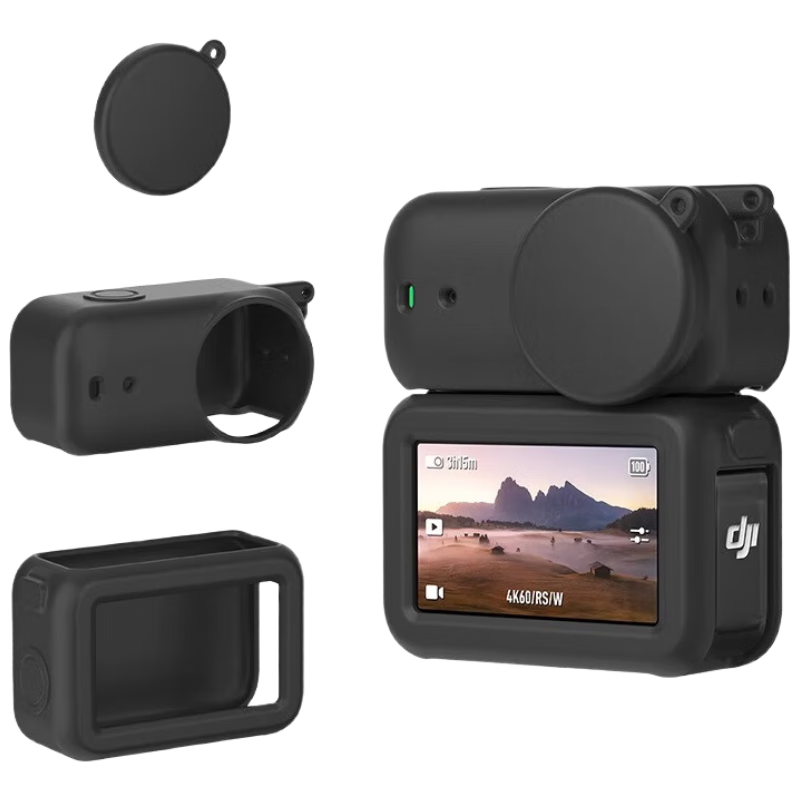 Smorss Silicone Protective Case Cover for DJI Osmo Nano Thumb Camera Accessories Soft Shell Black