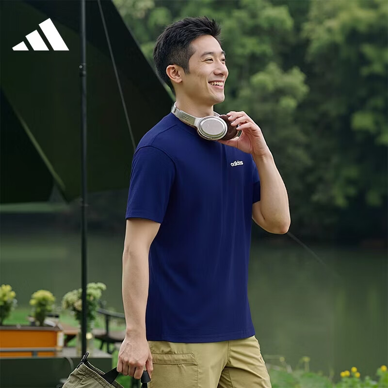 Adidas Unisex Casual Sports Printed Breathable Short Sleeve T-Shirt