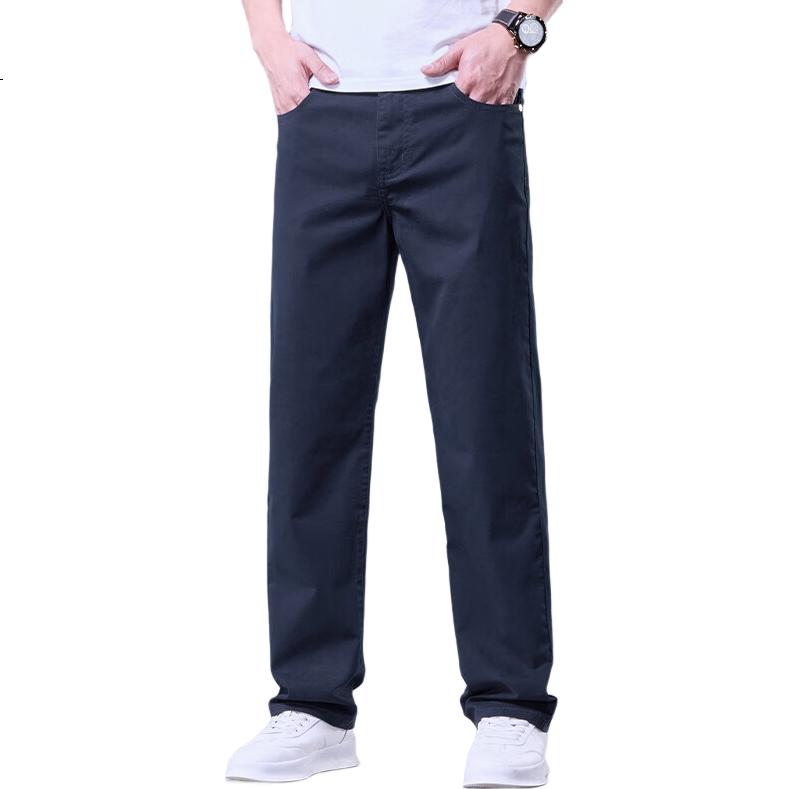 Jeanswest Повседневные брюки для мужчин, хлопок, стрейч, бренд, осень-зима 2025, прямые штаны, синие, размер 38