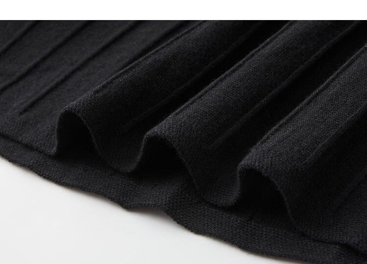 Demana [Fragrant Breeze] Winter Faux Two-Piece Color-Block Lambswool A-Line Knit Dress for Women Long Length 14