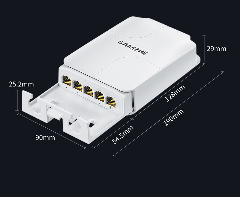 ShanZe POE Repeater One-to-Four 100Mbps Camera Network Repeater Extender Outdoor Home Surveillance Ethernet Power Splitter Separator Rainproof Sunproof FZXQ-04B 18