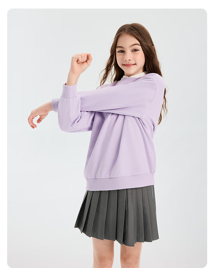 Balabala Kids Sweatshirt Long Sleeve Boys 2026 New Spring Versatile T-Shirt Girls Top Youth Base Shirt 16