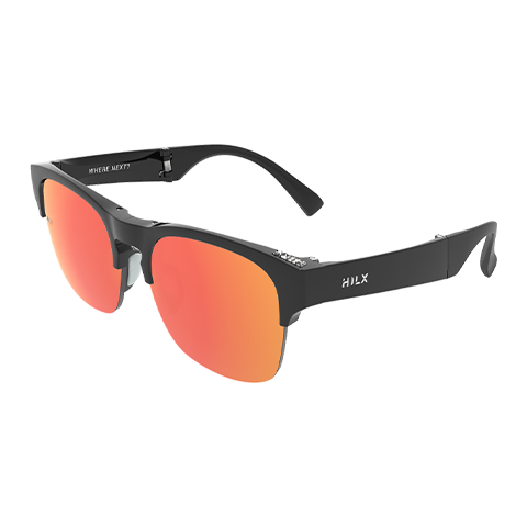 HILX Outdoor Semi-Rimless Polarized Folding Sunglasses Lightweight Revolver-C1 for Cycling Running Marathon