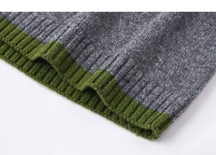 Demana【Voluminous Fluffy Wool】Winter Simple Style Embroidered Colorblock Crewneck Loose Knit Sweater for Women 6