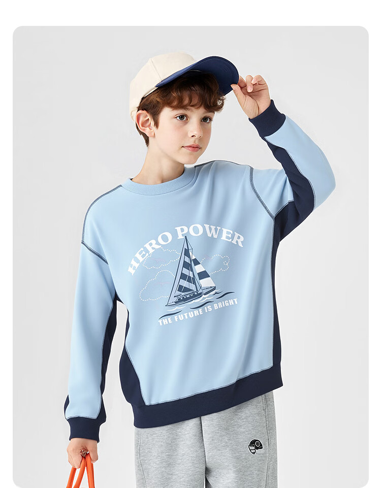 Balabala [balaOne] Kids Long Sleeve Sweatshirt Children's Clothing Boys Girls 2026 Spring Top 7