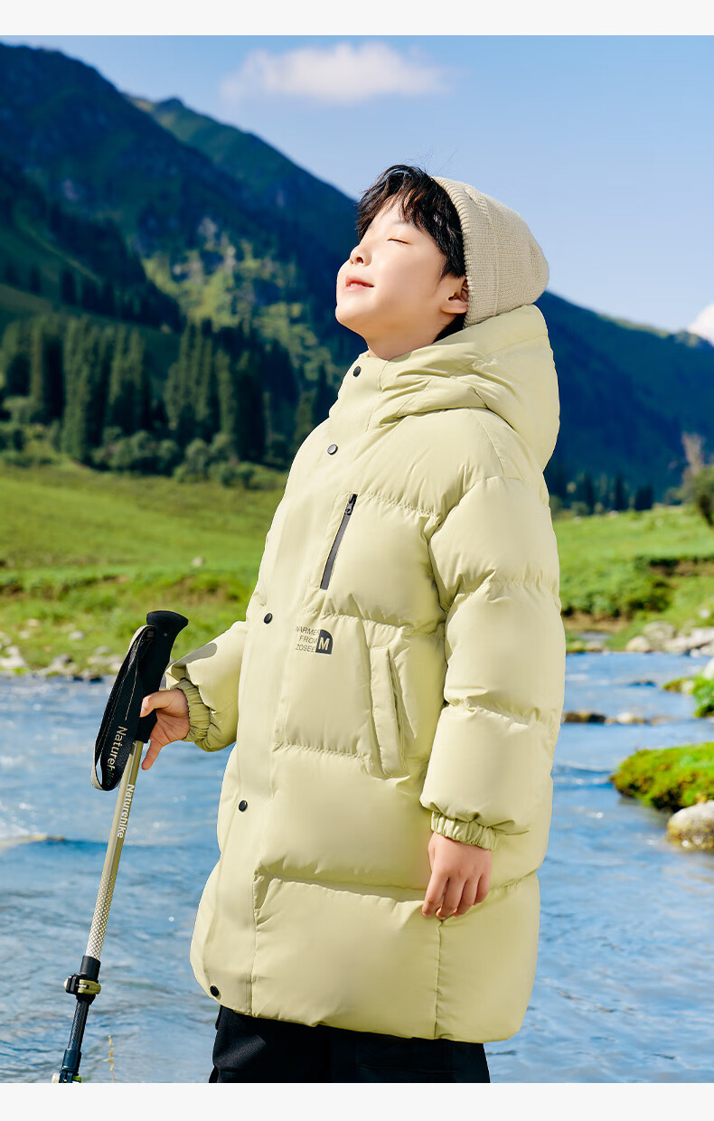 Zuoxi Boys' down Jacket, Long Style, Thickened New Design, Children's White Duck Down, Extreme Cold Black Gold Coat, Black, Size 110, New Year's Outfit 28