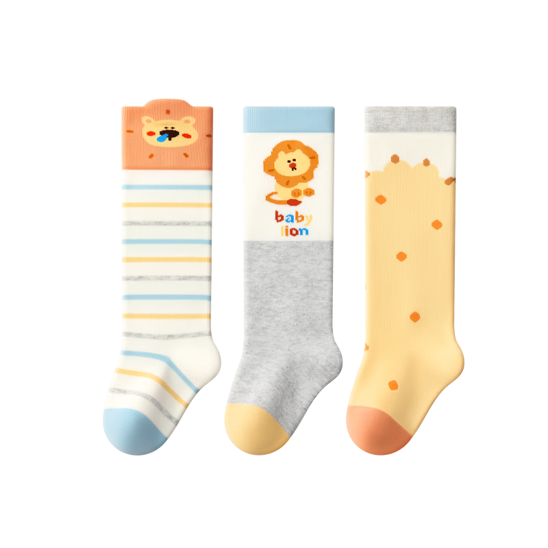 Baby Long Tube Socks Autumn Winter Pure Cotton Class A Thickened Newborn Infant Boys Over-the-Knee Non-Restrictive Socks