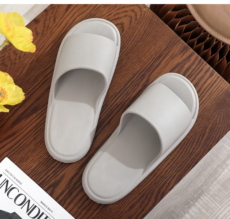 XGGC Home Slippers Men Summer Indoor Non-Slip Shower Lightweight Quick-Dry Couple Sandals Women Orange 37-38 7