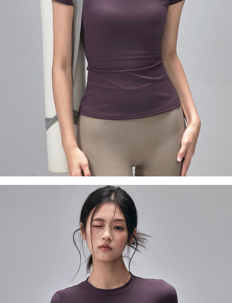 Free Style Women's Summer Quick-Dry Sports Short Sleeve Yoga Top Outdoor Running Fitness T-Shirt Pilates Training Wear 13