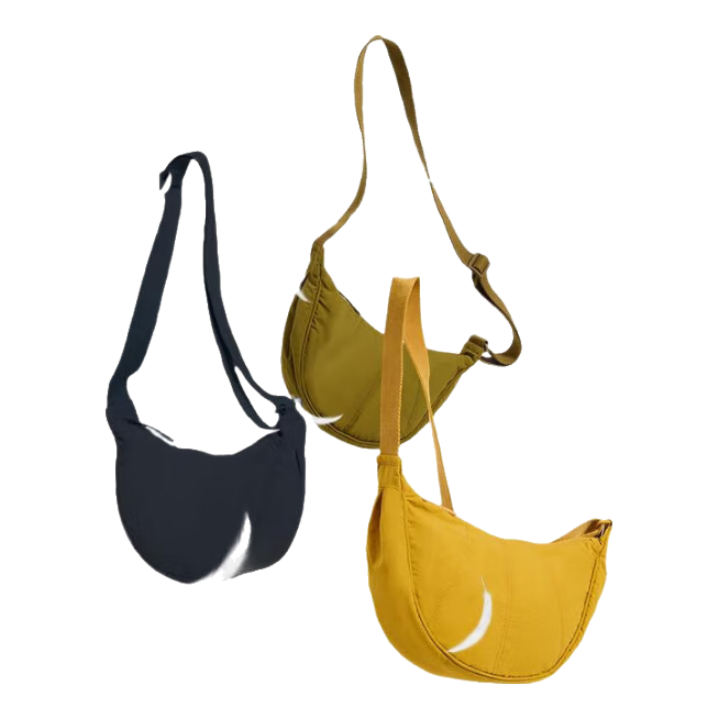 JD Original Casual Unisex Couple Shoulder Dumpling Crossbody Bag 3L Ginger Yellow