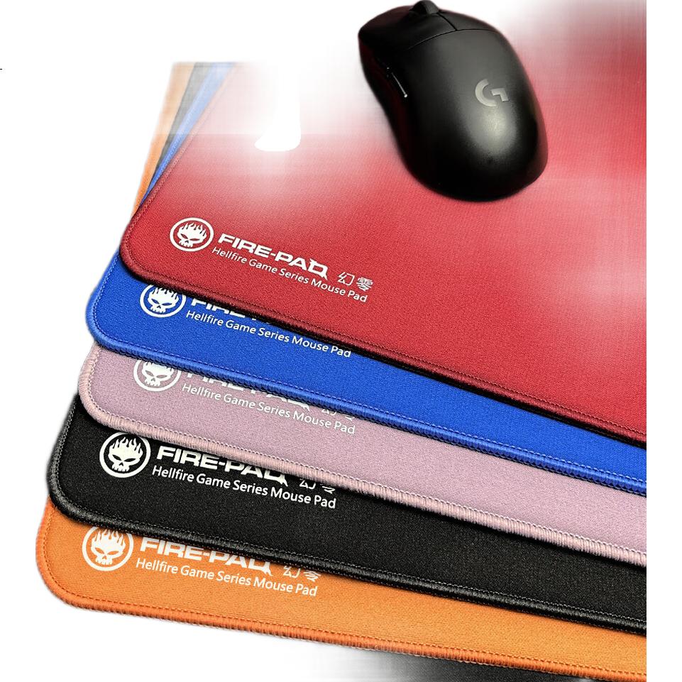 Игровой коврик для мыши FIRE-PAD, тканевая поверхность, однотонный, ультратонкий, с заблокированным краем, синий