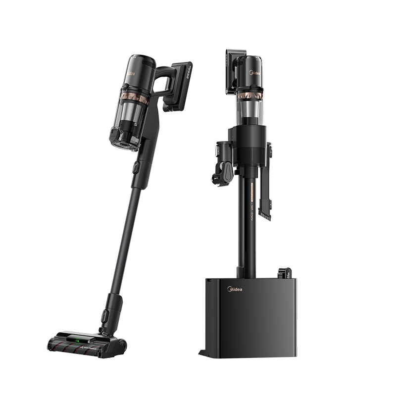 Midea Vacuum Cleaner F30station Obsidian Edition [100 Days Maintenance-Free Hair Cutting] Automatic Dust Collection Station Wireless Long Battery Life Handheld Pet Hair Vacuum for Cat and Dog Hair