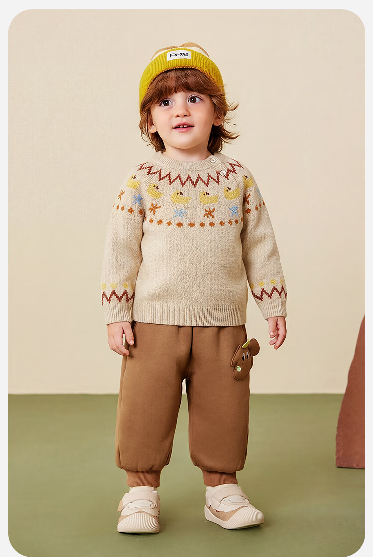 Minibala [Parent-Child Artist Collaboration] Unisex Kids and Adults Sweater 2025 Winter Cute Festive Red Christmas Jumper 4