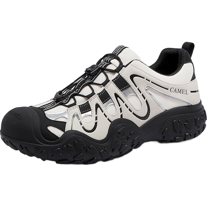 CAMEL [Wang Peiyan Edition] Aurora Ugly Cute Outdoor Shoes L16S202026 Beige/Silver/Black (Men's) Size 38