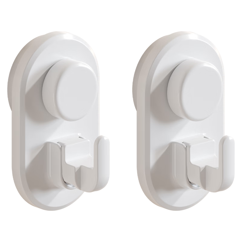 JD Original Space Suction Cup Hooks, No Drilling Required, Strong Adhesive Hooks for Hanging Towels in Bathroom, Kitchen, Traceless, 2-Pack