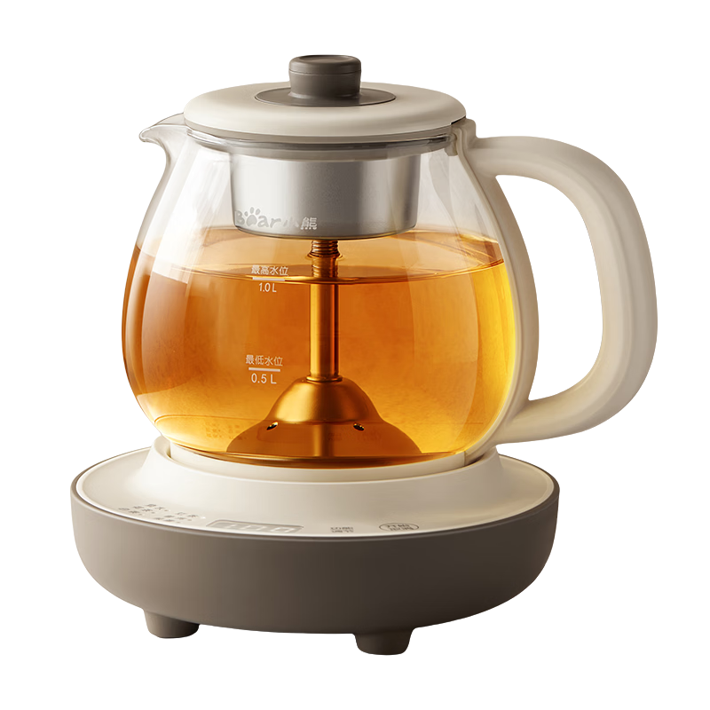 Bear Tea Brewing Kettle Spray Type Tea Maker Small Single-Person Steaming Tea Pot Health Pot Mini Health Water Boiler 1L ZCQ-H10D1