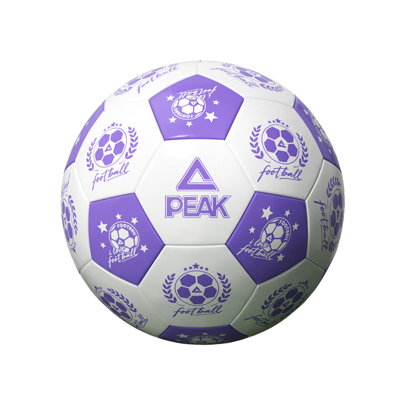 Peak Kids Soccer Ball Size 5 for Elementary School Students Kindergarten Match Training Peach Purple