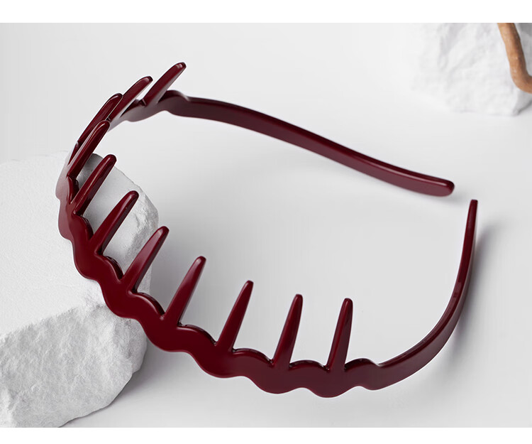 CHIMERA High Crown Red Acetate Headband Hair Clip Bridal Gift for Qixi Festival 5