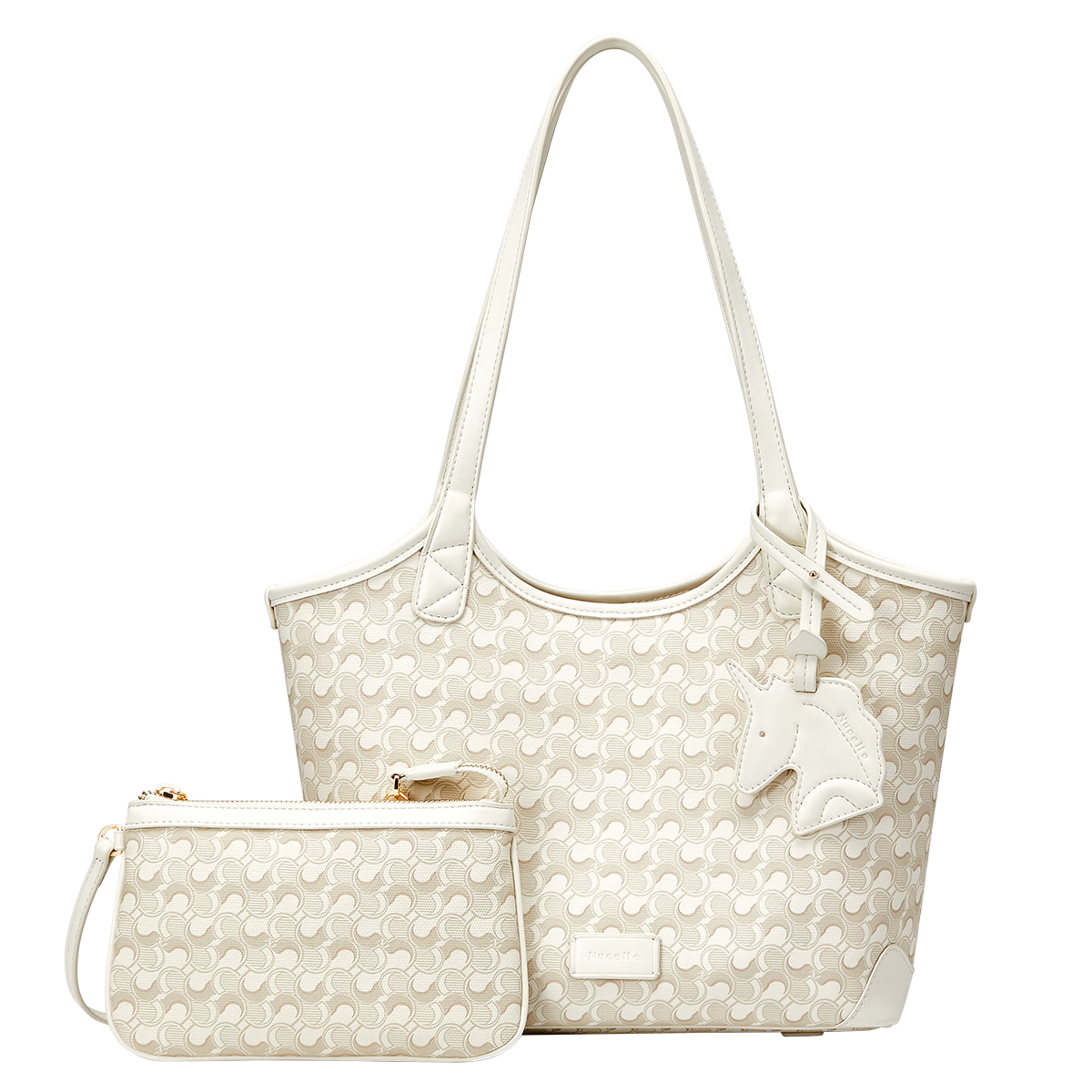 NUCELLE Mother and Child Wave Tote Bag 2026 Lightweight Luxury Large Capacity Women's Commuter Shoulder Bag Birthday Gift for Girls
