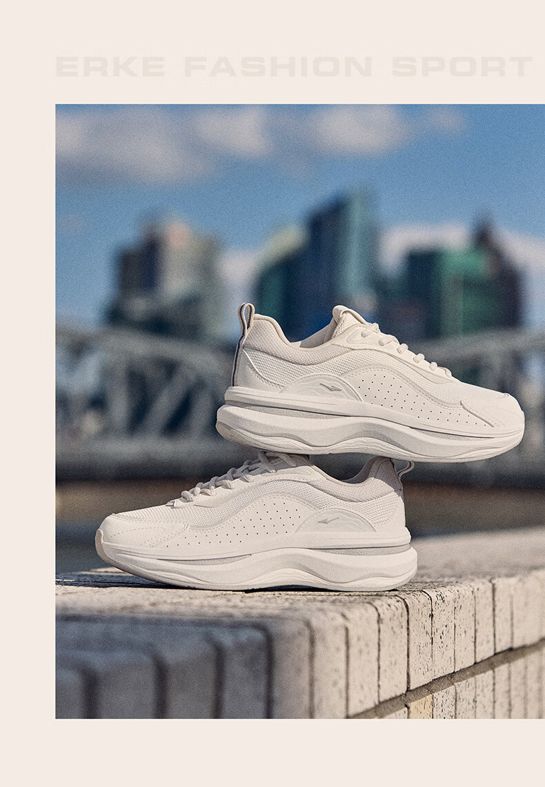 ERKE Casual Shoes 26 New Women's Comfortable Thick-Soled Shock-Absorbing Versatile Sports Dad Sneakers | Fengxuan 2 13